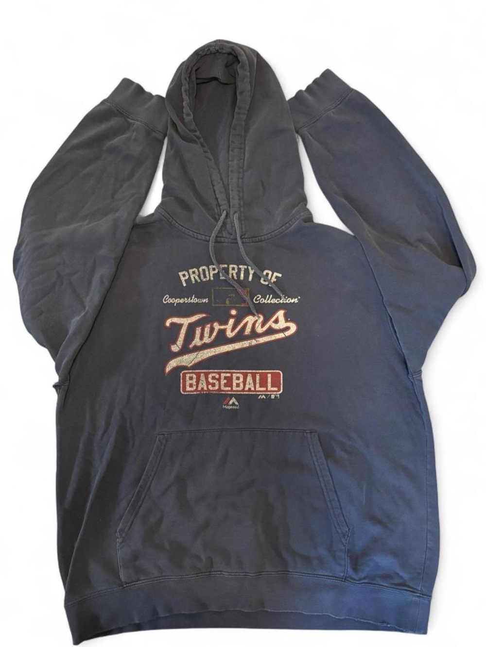 Majestic Navy and Red Twins Baseball Hoodie